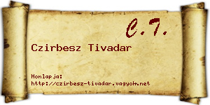 Czirbesz Tivadar névjegykártya
