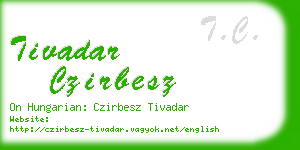 tivadar czirbesz business card